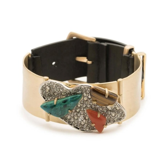 Alexis Bittar Jewelry - NEW Alexis Bittar Roxbury Cluster Leather Bracelet